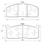 KBC Brake Pads (front) for Toyota ,Hi- Lux