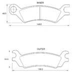 KBC Brake Pads (rear) for  Mazda
