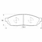 KBC Brake Pads (front) for Honda Ballad