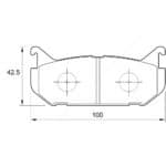 KBC Brake Pads (Rear) for Ford, Mazda