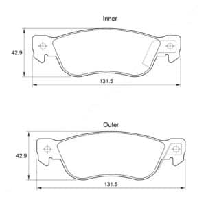 KBC Brake Pads (rear) for Isuzu Troope