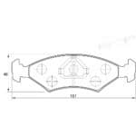 KBC Brake Pads (Front) for Daewoo, Mazda, Opel