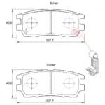 KBC Brake Pads (Rear) for Mitsubishi Pajero, Space Gear 