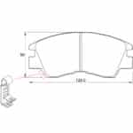 KBC Brake Pads (Front) for Mitsubishi Colt, Pajero, Space Gear