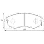 KBC Brake Pads (Front) for Hyundai, Ssang Yong