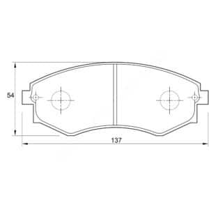 KBC Brake Pads (Front) for Hyundai, Ssang Yong