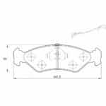 KBC Brake Pads (rear) for Ford, Mazda
