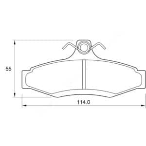 KBC Brake Pads (Rear) for Daewoo Nubira