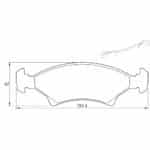 KBC Brake Pads (front) for Kia Clarens,Kia Mentor,Kia Sephia,Kia Shuma