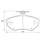 KBC Brake Pads (front) for Volkswagen Passat, Audi