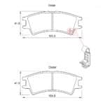 KBC Brake Pads (Front) for Hyundai Atos, Jaguar XJ8