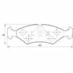 KBC Brake Pads (front) for Ford Escort