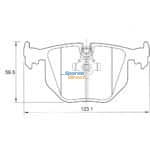 Stone Brake Pad Set Rear SP21282