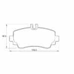 KBC Brake Pads (front) for Mercedes Benz