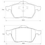 KBC Brake Pads (front) for Audi,Volkswagen