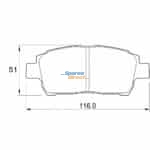 KBC Brake Pads (Front) for Toyota, Geely