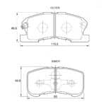 KBC Brake Pads (Front) for Daihatsu, Datsun