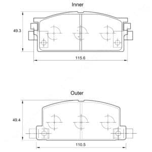KBC Brake Pads (front) for Isuzu