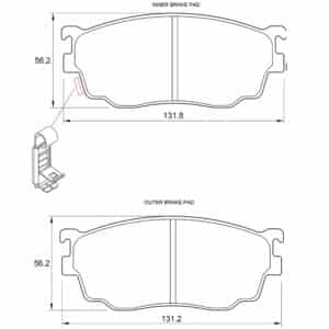 KBC Brake Pads (Front) for Mazda