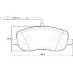 KBC Brake Pads (front) for,Peugeot
