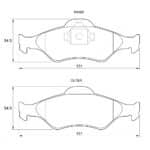 KBC Brake Pads (front) for, Fordka