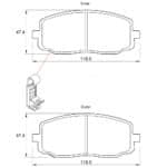 KBC Brake Pads (Front) for Kia Picanto, Hyundai i10