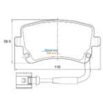 Stone Brake Pad Set Rear SP32880
