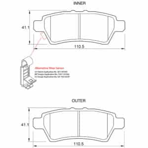 KBC Brake Pads (Rear) for Nissan Pathfinder, Navara