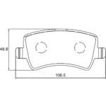 KBC Brake Pads (Rear) for Land Rover, Volvo