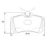 KBC Brake Pads (Rear) for Landrover, Seat, VW