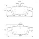KBC Brake Pads (Rear) for Cadillac, Chevrolet, Citroen, Ford, Honda, Jaguar, Mazda, Peugeot, Saab, Volvo