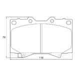 KBC Brake Pads (Front) for Toyota Land Cruiser