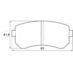 KBC Brake Pads (Rear) for Hyundai, Kia