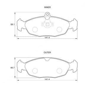 KBC Brake Pads (REAR) for Jaguar