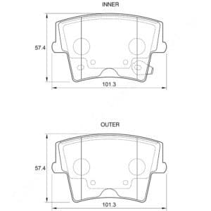 KBC Brake Pads (Rear) for Chrysler 300c