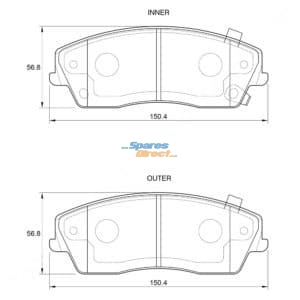 Stone Brake Pad Set Front SP39080