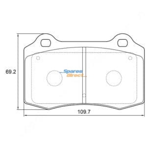 Stone Brake Pad Set Rear SP39140