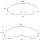 KBC Brake Pads (front) for Ford ,Willy's
