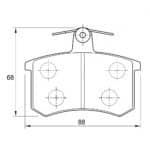 KBC Brake Pads (front) for Alfa , Audi ,Lancia, Volkswagen