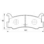 KBC Brake Pads (front) for Daihatsu,Ford Laser,Ford Meteor,Mazda