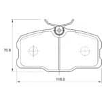 KBC Brake Pads (front) for Mercedes Benz