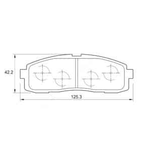 KBC Brake Pads (rear) for Toyota Cressida