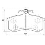 KBC Brake Pads (Front) for Nissan, Opel