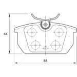 KBC Brake Pads (rear) for Alfa ,Fiat