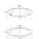 KBC Brake Pads (Rear) for Subaru, Toyota