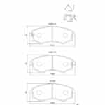 KBC Brake Pads (Front) for Hyundai, Ssang Yong