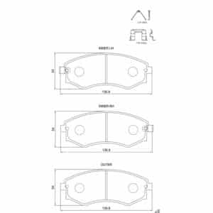 KBC Brake Pads (Front) for Hyundai, Ssang Yong