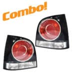 VW Polo Vivo 1 / 02+ Taillight Black SET (Better Quality)