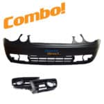 VW Polo 9n 02-04 Front Bumper (Round Lights) w/Grille