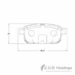 Stone Brake Pad Set Rear SP88600